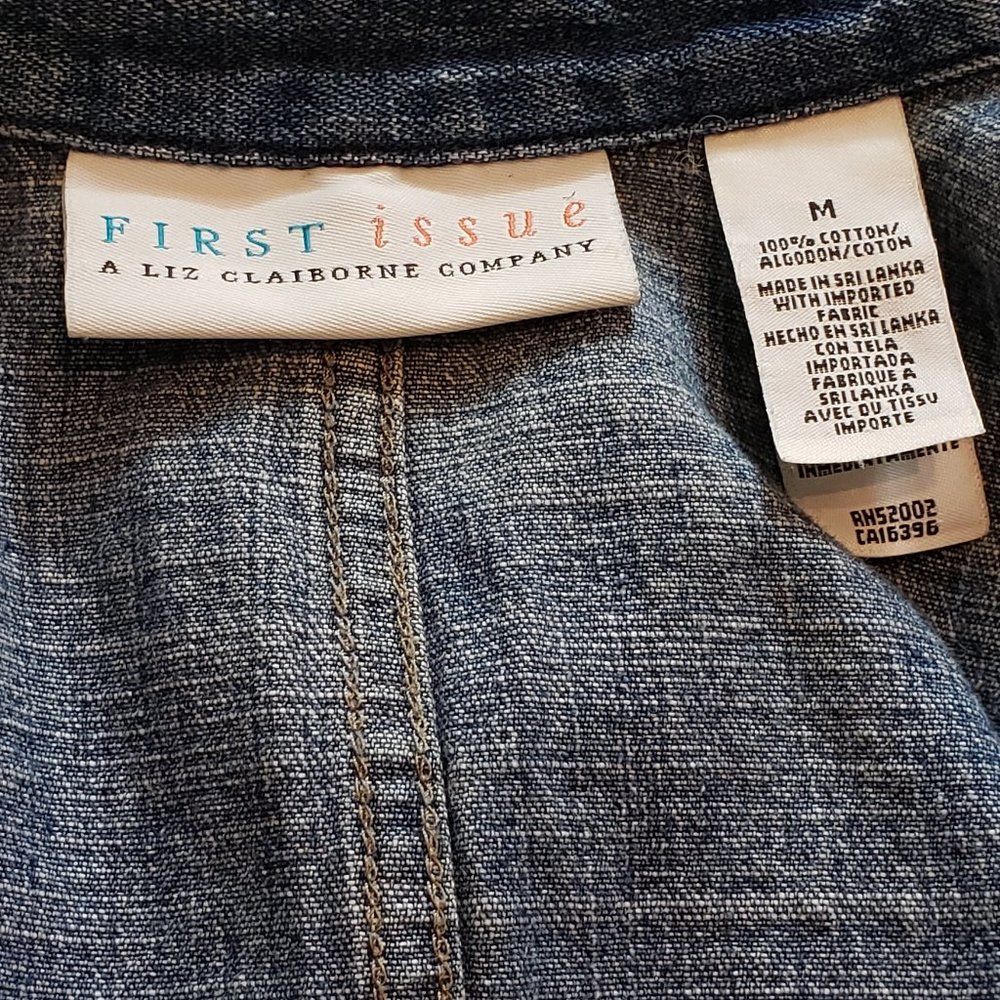 First Issue by Liz Claiborne Denim Jacket M - Picture 6 of 6
